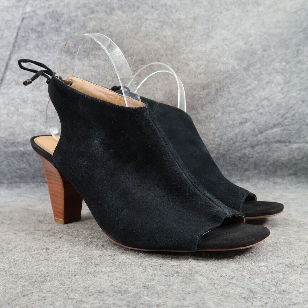 Franco Sarto Shoes Womens 10 Sandal Heel Bootie Tie Leather Fashion Style Black